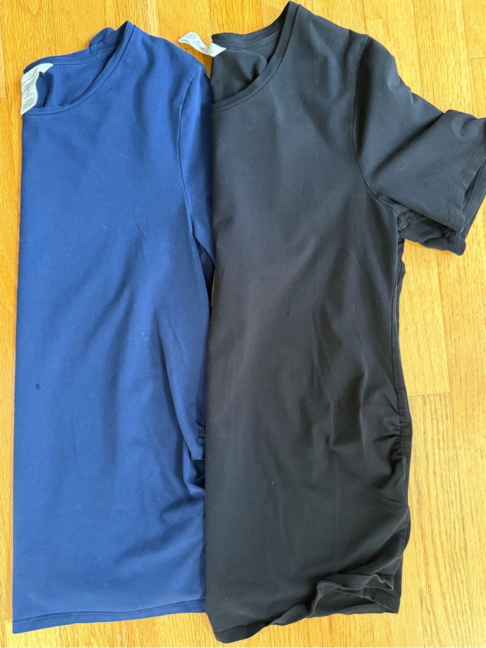Maternity Short Sleeve Tshirt BUNDLE - Black and Navy Blue